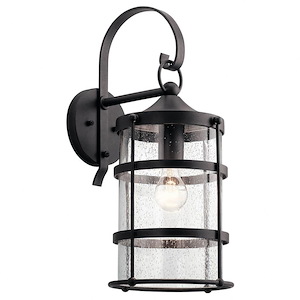 Bartlet Place - 1 light Large Outdoor Wall Lantern - with Coastal inspirations - 21 inches tall by 9 inches wide