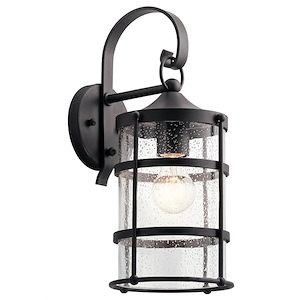 Bartlet Place - 1 light Medium Outdoor Wall Lantern - with Coastal inspirations - 16 inches tall by 7 inches wide