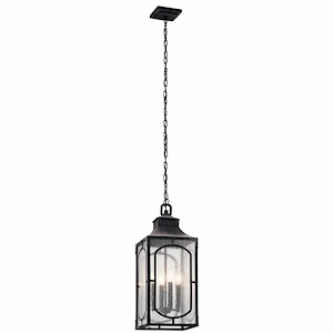 Lansdown Maltings - 4 light Outdoor Hanging Pendant - with Traditional inspirations - 24.75 inches tall by 9.5 inches wide - 1230450