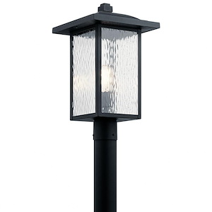 Thirlmere Acre - 1 light Outdoor Post Lantern - with Transitional inspirations - 18.25 inches tall by 10.5 inches wide