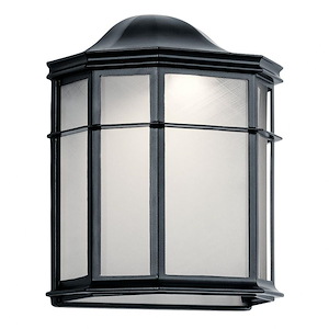 Ashley Lawn - 7.5W 1 LED Medium Outdoor Wall Lantern - with Transitional inspirations - 9.75 inches tall by 7.75 inches wide - 1230501