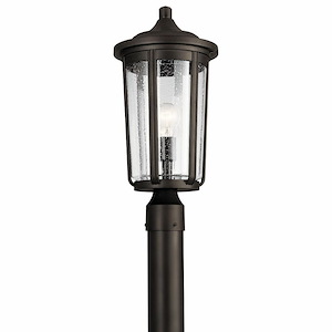 Lapwing Knoll - 1 light Outdoor Post Lantern - with Traditional inspirations - 19.25 inches tall by 9 inches wide