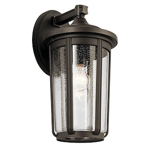 Lapwing Knoll - 1 light Large Outdoor Wall Lantern - with Traditional inspirations - 17.25 inches tall by 9 inches wide
