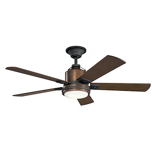 Montgomery Cedars - Ceiling Fan with Light Kit - with Transitional inspirations - 17 inches tall by 52 inches wide