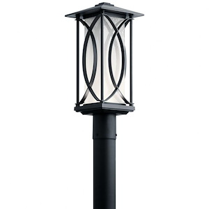 Lilac Hollow - 7.5W 1 LED Outdoor Post Mount - with Transitional inspirations - 19 inches tall by 7.75 inches wide