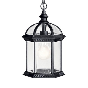 Furze Green - 10W 1 LED Outdoor Hanging Lantern - with Traditional inspirations - 13.5 inches tall by 8 inches wide - 1230823