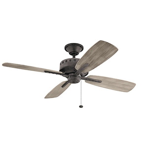 Woodland Grove - Ceiling Fan - with Utilitarian inspirations - 14 inches tall by 52 inches wide
