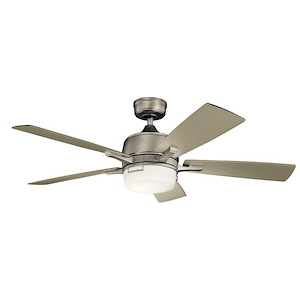 Beatrice Head - Ceiling Fan with Light Kit - with Transitional inspirations - 17 inches tall by 52 inches wide