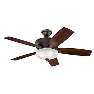 Admirals South - Ceiling Fan with Light Kit - with Transitional inspirations - 19 inches tall by 13.75 inches wide