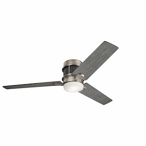 Pilling Place - Ceiling Fan with Light Kit - with Utilitarian inspirations - 10.5 inches tall by 52 inches wide