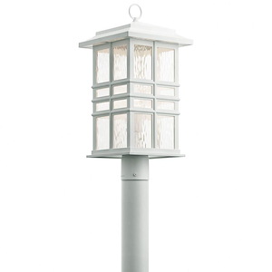 Crossley Ridgeway-1 light Outdoor Post Lantern-with Arts and Crafts/Mission inspirations-20.5 inches tall by 9.5 inches wide