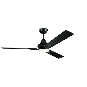 Beatrice Chase - Ceiling Fan with Light Kit - with Contemporary inspirations - 15 inches tall by 52 inches wide