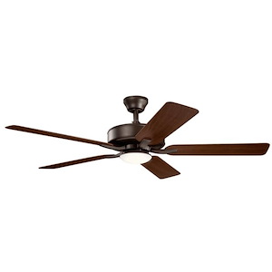 Willoughby Retreat - Ceiling Fan with Light Kit - with Transitional inspirations - 12.5 inches tall by 52 inches wide