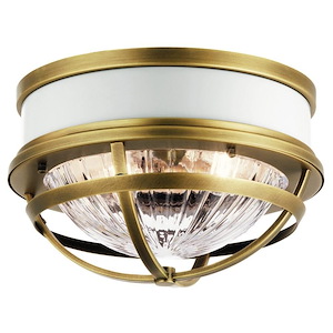 Newtown Wharf - 2 Light Flush Mount In Coastal Style-7.75 Inches Tall and 12 Inches Wide - 1282456