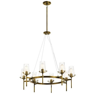 Heol Elfed - 8 Light Large Chandelier In Vintage Industrial Style-36 Inches Tall and 38 Inches Wide - 1280758