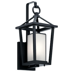 Oakfield Alley - 1 light Small Outdoor Wall Lantern - with Transitional inspirations - 17.25 inches tall by 7.5 inches wide