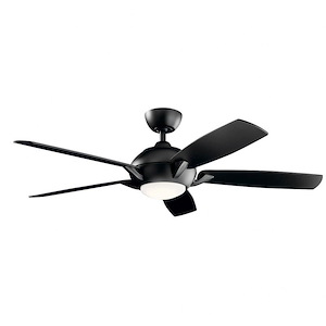 Rutland Mount - Ceiling Fan with Light Kit - with Transitional inspirations - 14.5 inches tall by 54 inches wide