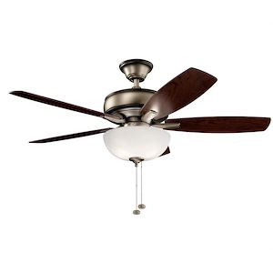 Burnham Head - Ceiling Fan with Light Kit - 20.75 inches tall by 52 inches wide