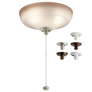 9W 3 LED Large Bowl Ceiling Fan Light Kit - with Transitional inspirations - 5.5 inches tall by 12.5 inches wide - 1231038
