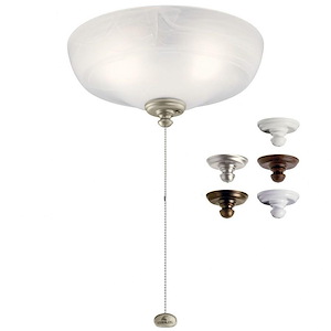 9W 3 LED Large Bowl Ceiling Fan Light Kit - with Transitional inspirations - 5.5 inches tall by 12.5 inches wide - 1231113