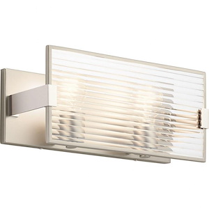Cecil Avenue - 2 Light Linear Bathroom Light Fixture Approved for Damp Locations - with Contemporary inspirations - 15.75 inches wide