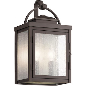 Bellyeoman Road - 2 light Medium Outdoor Wall Lantern - with Traditional inspirations - 14.75 inches tall by 8.25 inches wide - 1231262