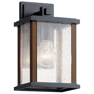 Mowbray Elms-1 light Small Outdoor Wall Lantern-with Lodge/Country/Rustic inspirations-11 inches tall by 6.5 inches wide - 1231279