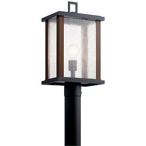 Mowbray Elms-1 light Outdoor Post Lantern-with Lodge/Country/Rustic inspirations-18.25 inches tall by 6.75 inches wide - 1231197