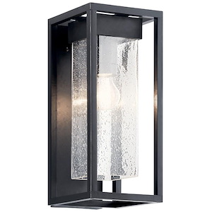 Sandison Street - 1 Light Medium Outdoor Wall Mount - with Transitional inspirations - 16 inches tall by 7 inches wide