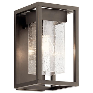 Sandison Street - 1 Light Small Outdoor Wall Mount - with Transitional inspirations - 12 inches tall by 7 inches wide