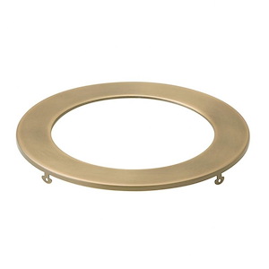 Direct to Ceiling - Round Slim Downlight Trim - with Utilitarian inspirations - 0.5 inches tall by 7 inches wide - 1086859