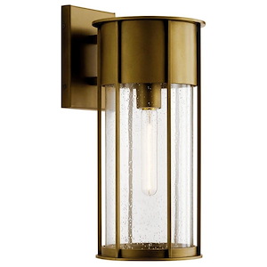 The Hidage - 1 Light Outdoor Large Wall Mount In Transitional Style-18 Inches Tall and 8 Inches Wide