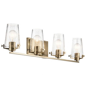 Heol Elfed - 4 Light Bathroom Light Fixture In Vintage Industrial Style-8 Inches Tall and 33.75 Inches Wide - 1280776