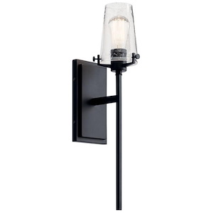 New Park Laurels - 1 Light Wall Bracket In Vintage Industrial Style-22 Inches Tall and 5 Inches Wide - 1262131