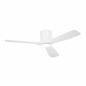 Upland Buildings - 3 Blade Ceiling Fan with Light Kit In Modern Style-10.5 Inches Tall and 54 Inches Wide