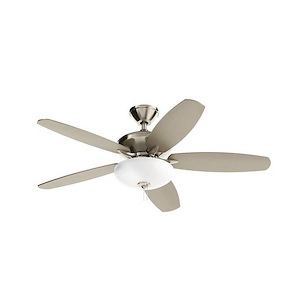 Latimer Quadrant - 5 Blade Ceiling Fan with Light Kit In Modern Style-17.5 Inches Tall and 52 Inches Wide