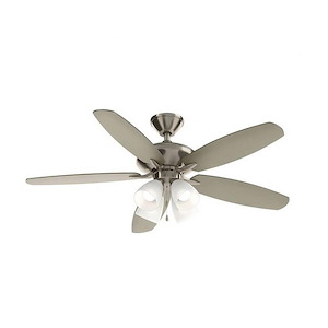 St Lukes Court - 5 Blade Ceiling Fan with Light Kit In Modern Style-19.25 Inches Tall and 52 Inches Wide