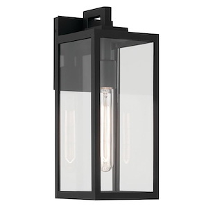 Knox Quadrant - 1 Light Small Outdoor Wall Mount In Traditional Style-14 Inches Tall and 5.75 Inches Wide