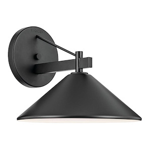 Brown Lee Lane - 1 Light Outdoor Wall Mount In Mission Style-10 Inches Tall and 12 Inches Wide