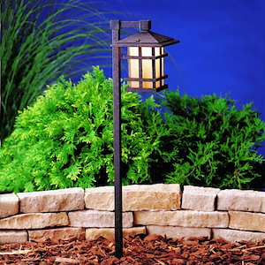 Campfield Gardens-Low Voltage 1 light Path Lamp-with Arts and Crafts/Mission inspirations-27 inches tall by 6 inches wide - 1231304