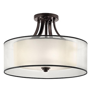 Bentinck Mount - 4 light Semi-Flush Mount - with Transitional inspirations - 13 inches tall by 20 inches wide - 1231508