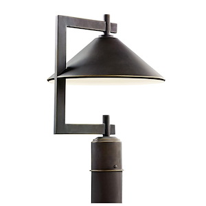 Brown Lee Lane - 1 light Outdoor Post Mount - 12 inches wide - 1231706