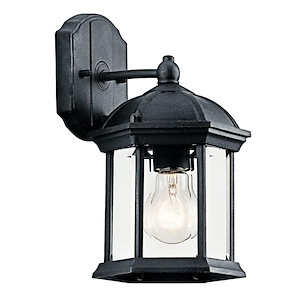 Furze Green - 1 Light Outdoor Small Wall Lantern - with Traditional inspirations - 10.25 inches tall by 6.25 inches wide