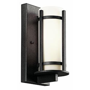 Hampshire Spur-1 light Outdoor Wall Mount-with Lodge/Country/Rustic inspirations-11 inches tall by 5 inches wide