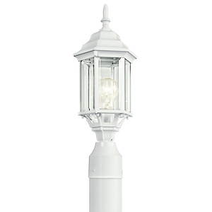 Boscombe Street - 1 light Outdoor Post Mount - with Traditional inspirations - 18 inches tall by 6.5 inches wide