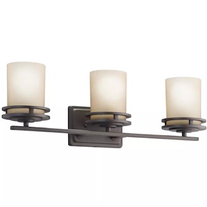 Brunswick Beeches - 3 light Bath Fixture - with Soft Contemporary inspirations - 7.75 inches tall by 24 inches wide