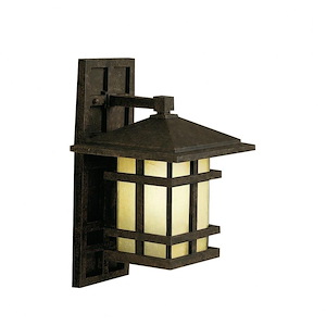 Campfield Gardens-1 light Wall Bracket-with Arts and Crafts/Mission inspirations-15.75 inches tall by 9 inches wide
