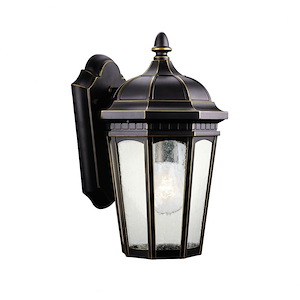 Bryony Glas - 1 light Outdoor Small Wall Mount - with Traditional inspirations - 11 inches tall by 6.25 inches wide - 1229660
