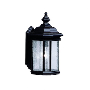 Blossom Manor - 1 light Outdoor Wall Mount - with Traditional inspirations - 17 inches tall by 8.5 inches wide