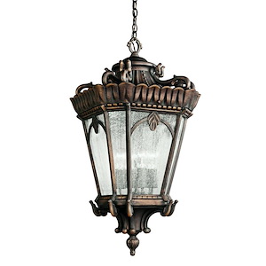 Branksome Hall - 4 light Outdoor Hanging Pendant - 33.5 inches tall by 17 inches wide